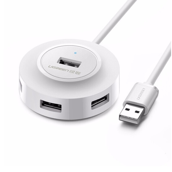 绿联(UGREEN)20270 USB分线器2.0 4口HUB集线器扩展坞转换器 1米